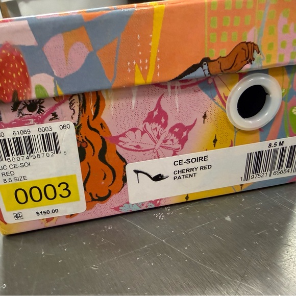 Jeffrey Campbell Burgundy Patent Open-Toe Slide Heels - Picture 5 of 5